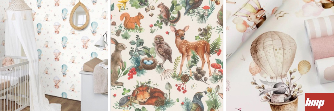 Tips for choosing children bedroom wallpaper: promotes imagination, safe from chemicals.