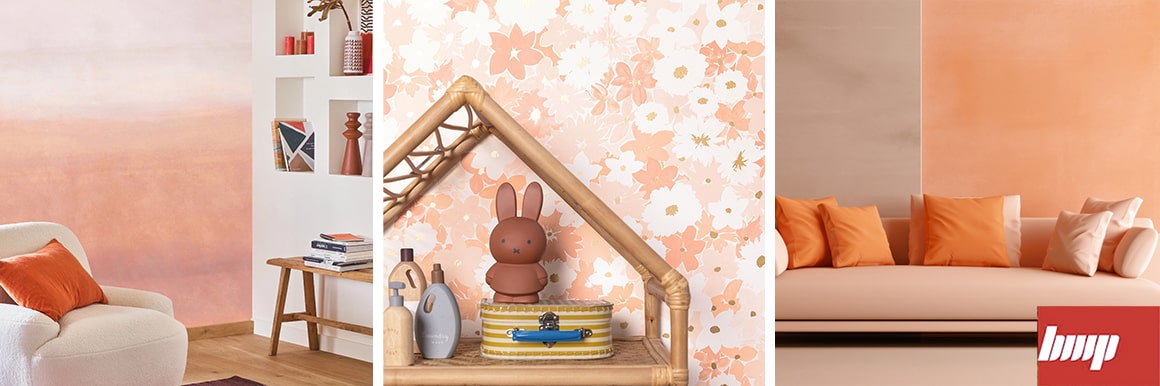 วอลเปเปอร์โทนสีพีช แพนโทนแห่งปี 2024 Peach Fuzz จากฝรั่งเศส