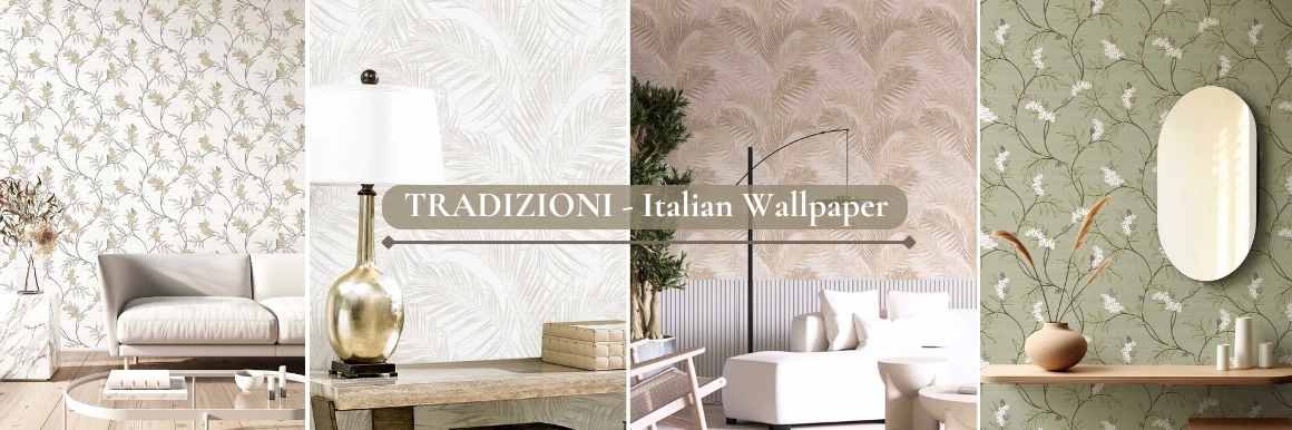 Enhance your room walls with timeless elegance in a classic Italian style using TRADIZIONI wallpaper. Designed by world-famous designers