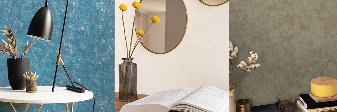 วอลเปเปอร์ลายปูนเปลือย แบบฉบับโมเดิร์นลอฟท์ จากฝรั่งเศส เพิ่มคู่สีใหม่ ไม่จำกัดแค่โทนดำเทา